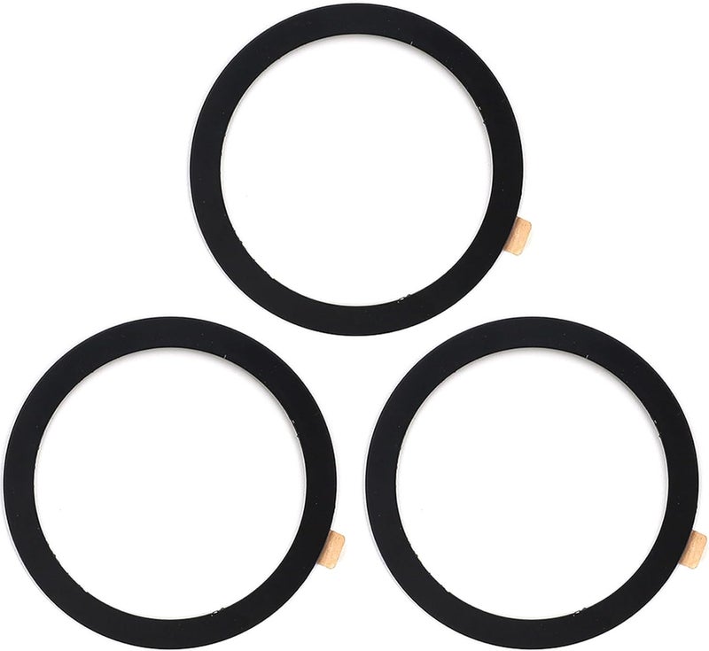 TENOC Universal Metal Ring Sticker for Magnetic Charger Compatible with iPhone/Samsung/Android All Cellphones, Magnetic Mount/Phone Holder Conversion Accessories, 3Pcs, Black - Image 1